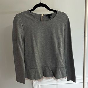 jcrew peplum sweatshirt